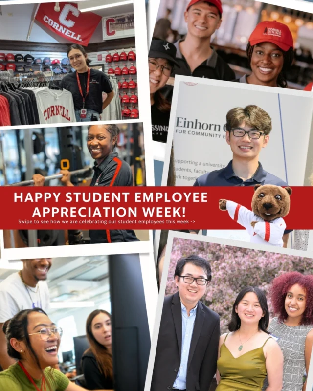 Student Employment Week is here! 🎉
We’re celebrating the amazing student employees who power programs across campus—from community-engaged learning to dining, research, and more.

Swipe through for a week full of free treats, relaxing events, and a chance to win prizes! 💫