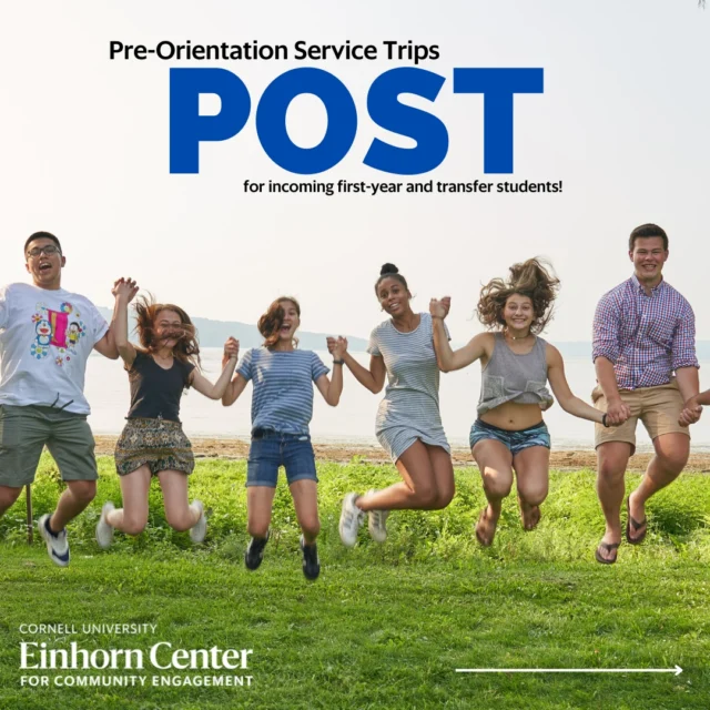 Start your Cornell journey with purpose 💫

Pre-Orientation Service Trips (POST) @cornell.post are back this August! Incoming and transfer students are invited to explore Ithaca, build community, and engage in hands-on service projects that support local organizations. From trail maintenance to working in schools, POST is your chance to connect with new classmates and the place you’ll call home.

Click the link in our bio to learn more and sign up!

#cornell #cornelluniversity #community #communityengagement #cornellscl #leadership #studentleaders